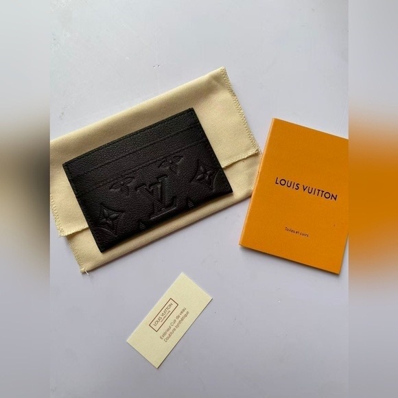 Louis Vuitton Black Monogram Card Case